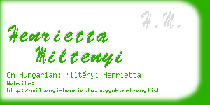 henrietta miltenyi business card